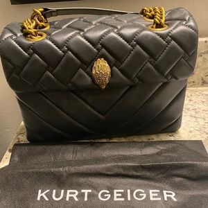Kurt Geiger London Leather Kensington Black Bag